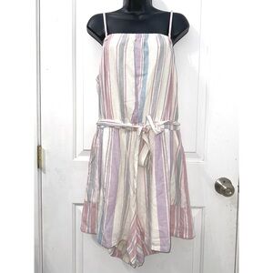 American Eagle Outfitters pastel-colored vertical stripe Romper size XL Tall